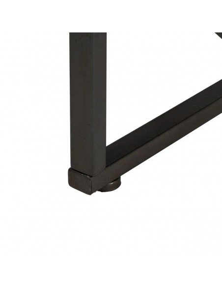 Conjunto de 2 mesas redondas, de 65 e 50, NIDRA em madeira natural e metal preto