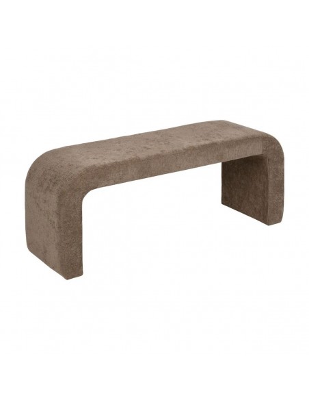 Conjunto de 3 bancos Design orgânico CURVE 126 (51)x46 Tecido taupe