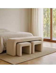 Conjunto de 3 bancos nido design orgânico CURVE 126... 2