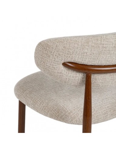 Cadeira de jantar de design LORIA, tecido bege...