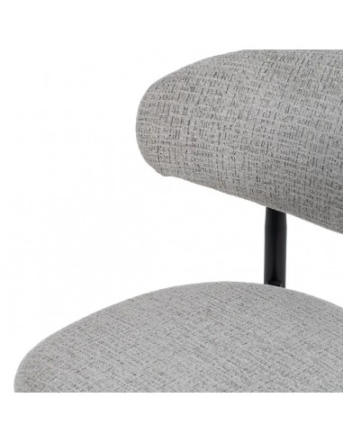 Cadeira de jantar de design LORIA, tecido cinza...