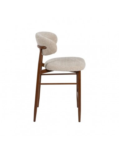 Banqueta de design LORIA 65 cm, tecido bege e...