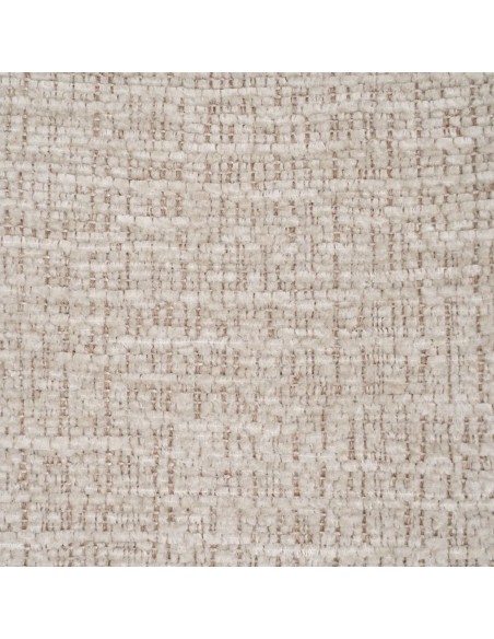 Banqueta de design LORIA 65 cm, tecido bege e metal cor Nogueira