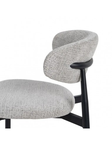 Taburete de diseño LORIA 65 cm, Tejido gris y...