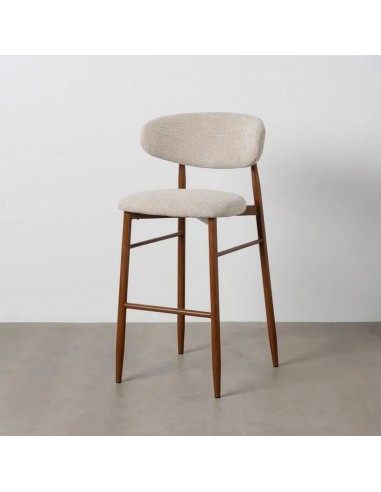 Banqueta de design LORIA 75 cm, tecido bege e...