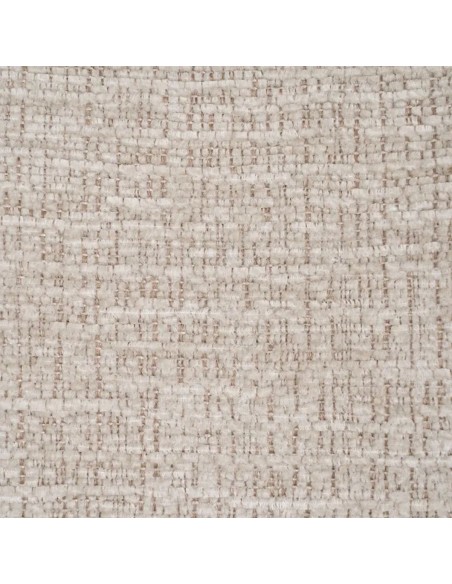 Banqueta de design LORIA 75 cm, tecido bege e metal cor Nogueira