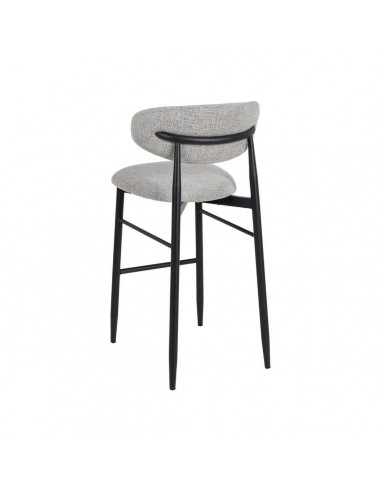 Taburete de diseño LORIA 75 cm, Tejido gris y...