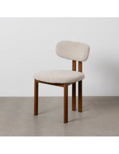 Silla de comedor de diseño KOBE en Tejido Beige...