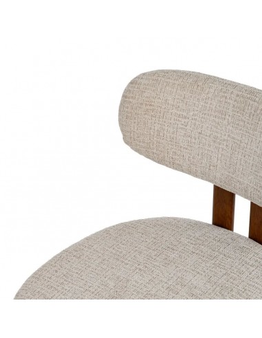 Cadeira de jantar de design KOBE em tecido bege...