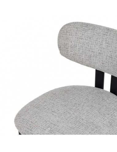 Silla de comedor de diseño KOBE en Tejido gris...