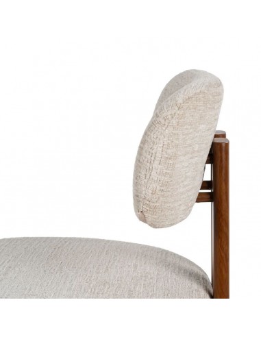 Banqueta de design KOBE 75 cm, tecido bege e...