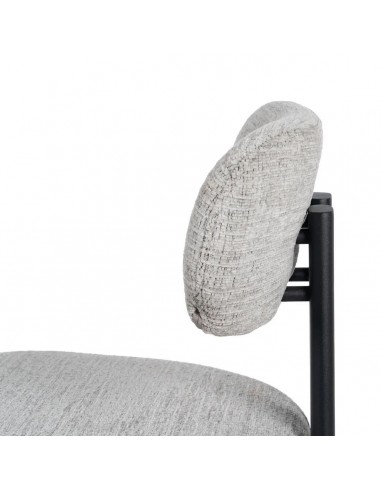 Taburete de diseño Kobe 75 cm, Tejido Gris y...