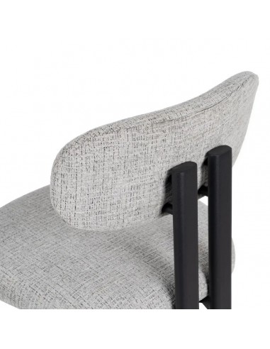 Taburete de diseño Kobe 75 cm, Tejido Gris y...