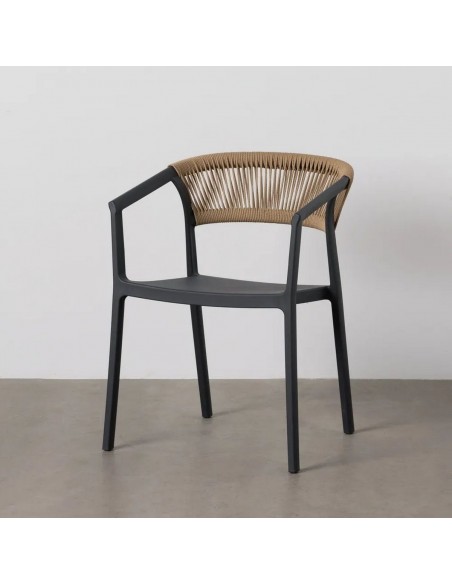 Silla apilable exterior RIVIERA de Polipropileno y Cuerda