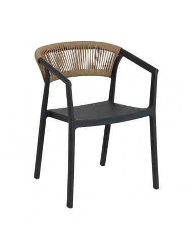 Silla apilable exterior RIVIERA de Polipropileno y Cuerda