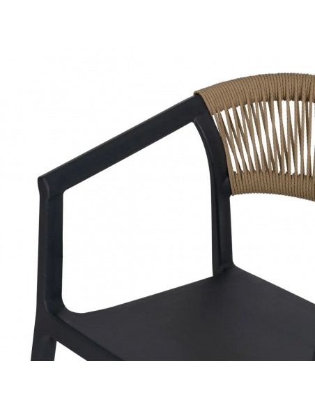 Silla apilable exterior RIVIERA de Polipropileno y Cuerda