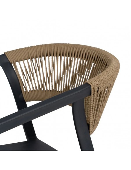 Silla apilable exterior RIVIERA de Polipropileno y Cuerda