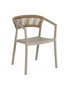 Silla apilable exterior RIVIERA de Polipropileno y Cuerda 2