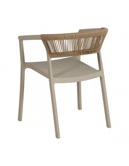 Silla apilable exterior RIVIERA de Polipropileno y Cuerda