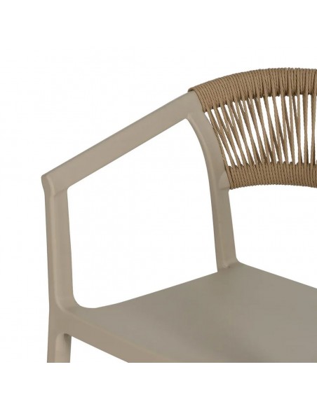 Silla apilable exterior RIVIERA de Polipropileno y Cuerda
