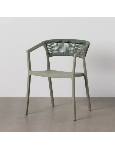 Silla apilable exterior RIVIERA de Polipropileno y Cuerda