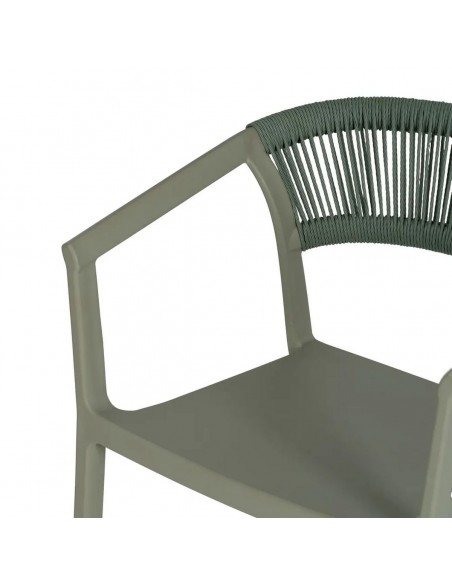 Silla apilable exterior RIVIERA de Polipropileno y Cuerda