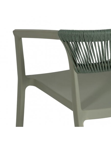 Silla apilable exterior RIVIERA de Polipropileno y Cuerda