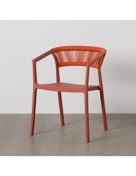 Silla apilable exterior RIVIERA de Polipropileno y Cuerda