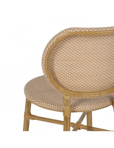 Silla apilable de Aluminio símil ratán y...