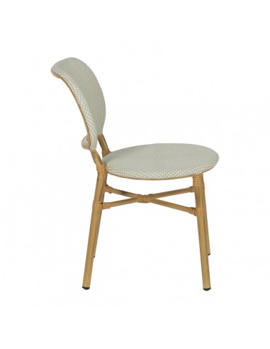 Silla apilable de Aluminio símil ratán y...