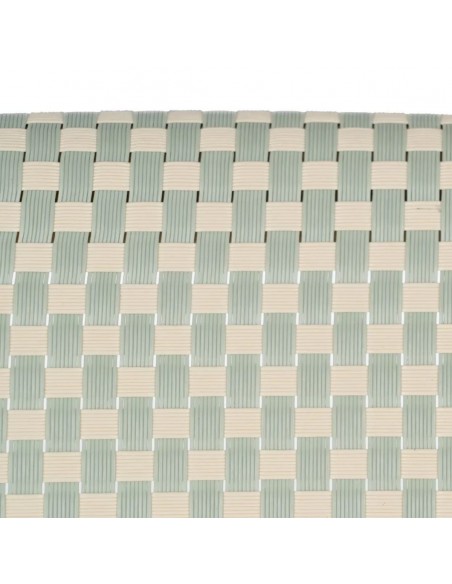 Silla apilable de Aluminio símil ratán y Textileno aguamarina BREEZE