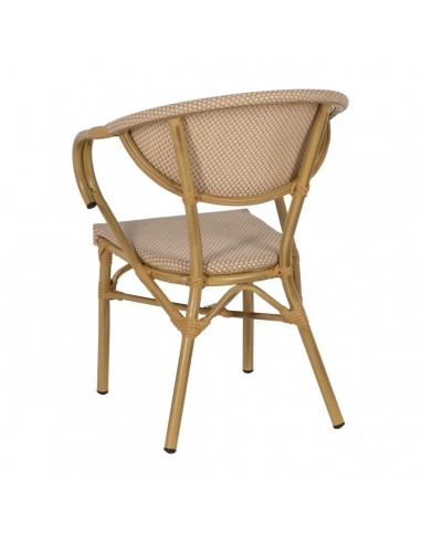 Silla, con brazos apilable de Aluminio símil...