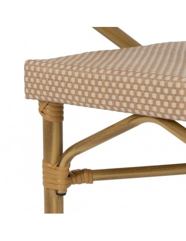 Silla, con brazos apilable de Aluminio símil...