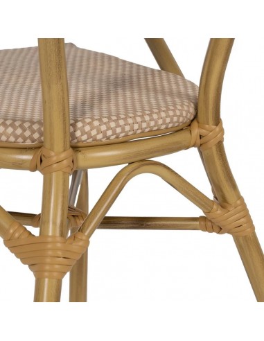 Silla, con brazos apilable de Aluminio símil...