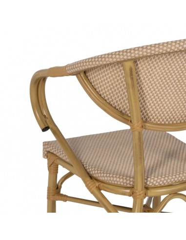 Silla, con brazos apilable de Aluminio símil...