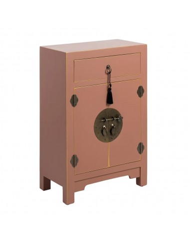 Mesa de Centro Oriental SHIAN, 45 x 26, Mocha, 2 Portas e 1 Gaveta