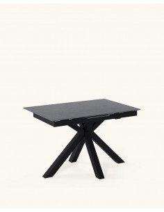 Mesa extensible ATMINDA 160(220) x 90, porcelánico gris y... 2