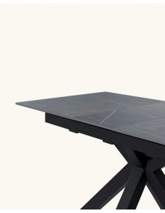 Mesa extensible ARGO 140(180) x 90, porcelánico gris y... 2