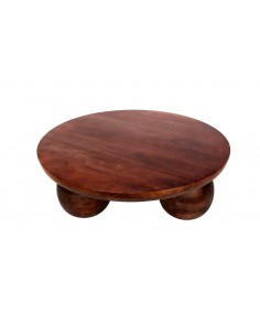 Mesa Centro Redonda AILEN 100, Madera de Mango de formas... 2