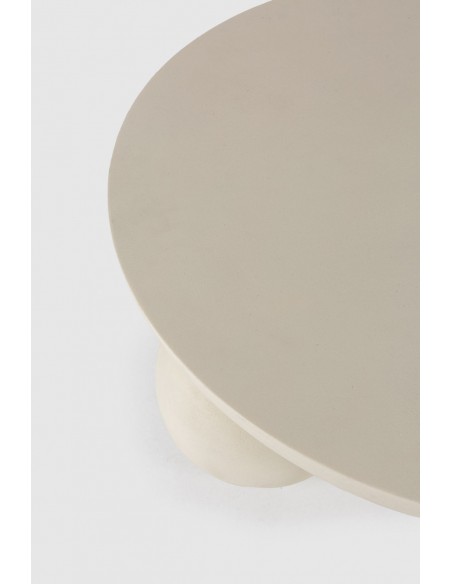 Mesa Centro Redonda AILEN 100, beige simil microcemento