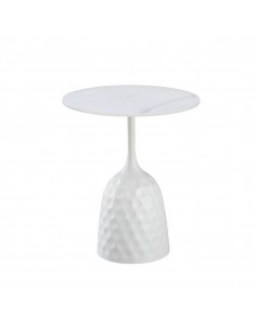 Mesa redonda 50 auxiliar de diseño CAVEZZ, tapa cerámica...