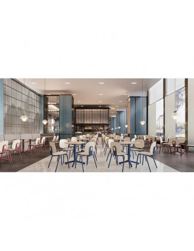 Mesa cuadrada estilo retro Schooly 70 x 70,...