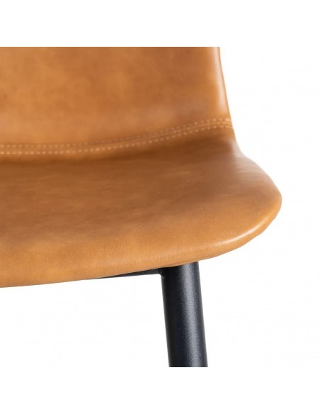 Cadeira vintage TRIXIE estilo industrial em couro sintético y metal