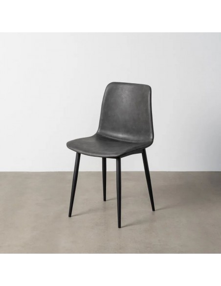 Cadeira vintage TRIXIE estilo industrial em couro sintético y metal