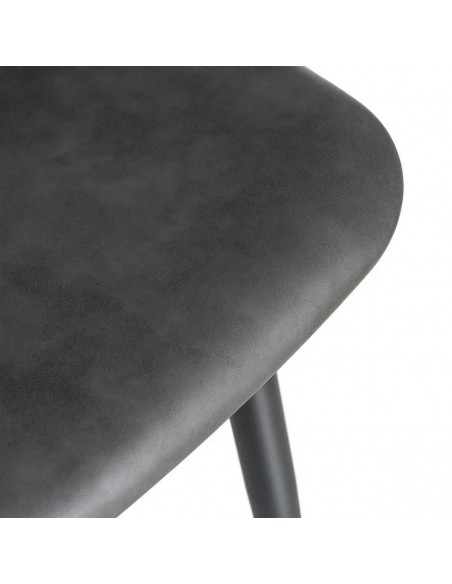 Silla vintage de estilo industrial TRIXIE en símil piel y metal