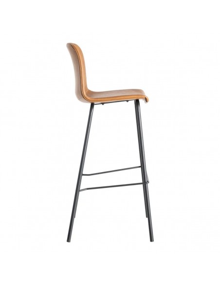 Banco vintage TRIXIE 76 estilo industrial em couro sintético e metal