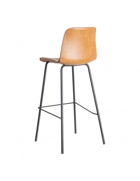 Banco vintage TRIXIE 76 estilo industrial em couro sintético e metal