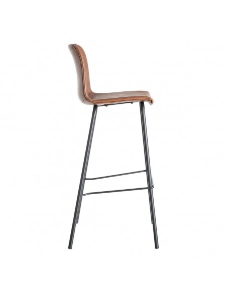 Banco vintage TRIXIE 76 estilo industrial em couro sintético e metal