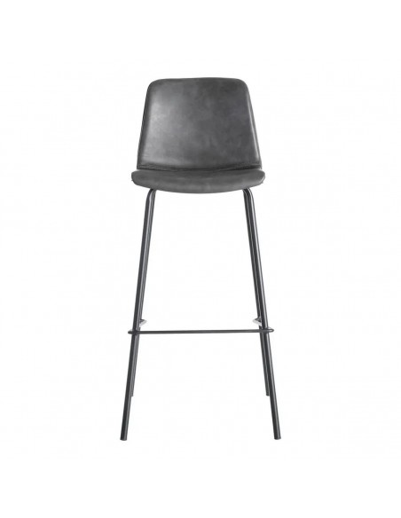 Taburete vintage de estilo industrial TRIXIE 76, símil piel y metal