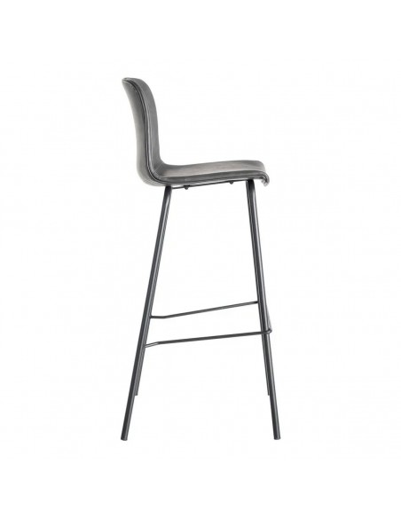 Taburete vintage de estilo industrial TRIXIE 76, símil piel y metal